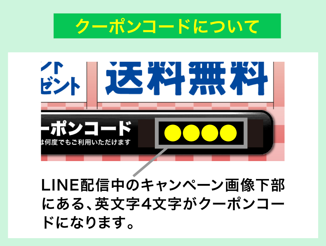 クーポンコードについて