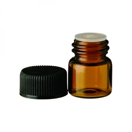 小分けビン ブラウン［ブラックキャップ］24+予備1本セット【遮光】（1ml、2ml）