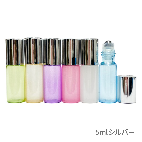 パステル スリムロールオン　6色セット（3ml、5ml、10ml）(5ml【シルバー】)
