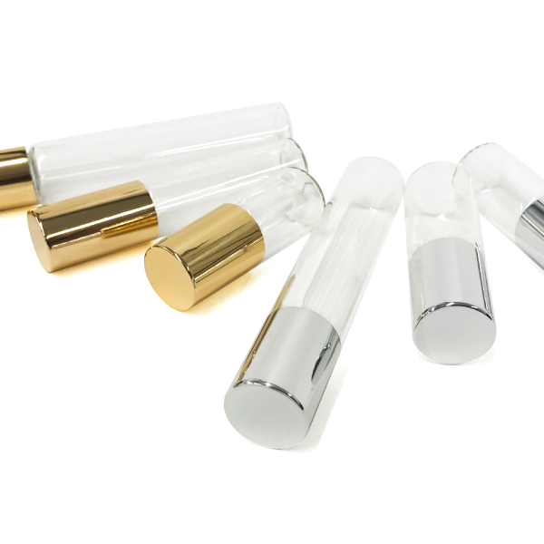 ロールオンスリム ・クリア［シルバー・ゴールドキャップ］5本セット（3ml、5ml、10ml）