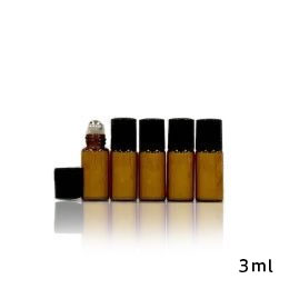 ロールオンスリム・ブラウン［ブラックキャップ］5本セット【遮光】（3ml、5ml、10ml）(3ml)