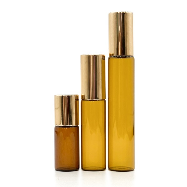 ロールオンスリム　ブラウン［ゴールドキャップ］5本セット（3ml、5ml、10ml）