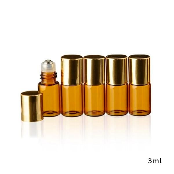 ロールオンスリム　ブラウン［ゴールドキャップ］5本セット（3ml、5ml、10ml）(3ml)