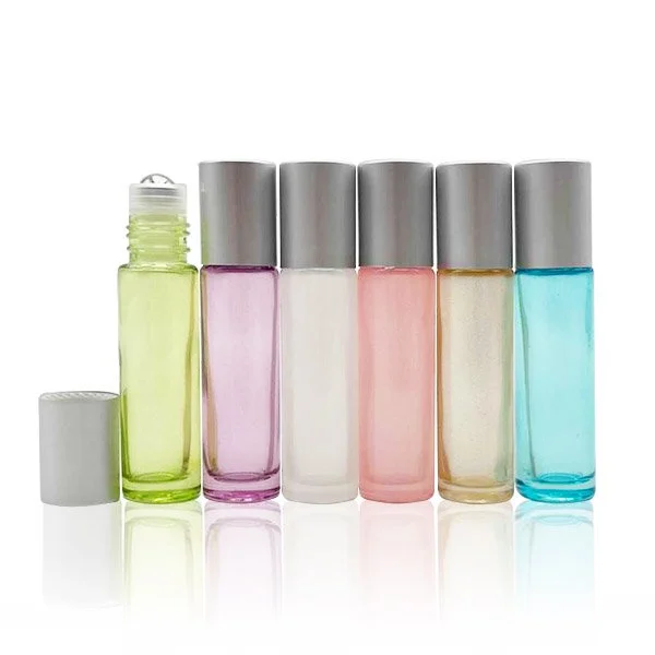 10mlロールオンボトル パステルカラー［シルバーキャップ］ 6色セット