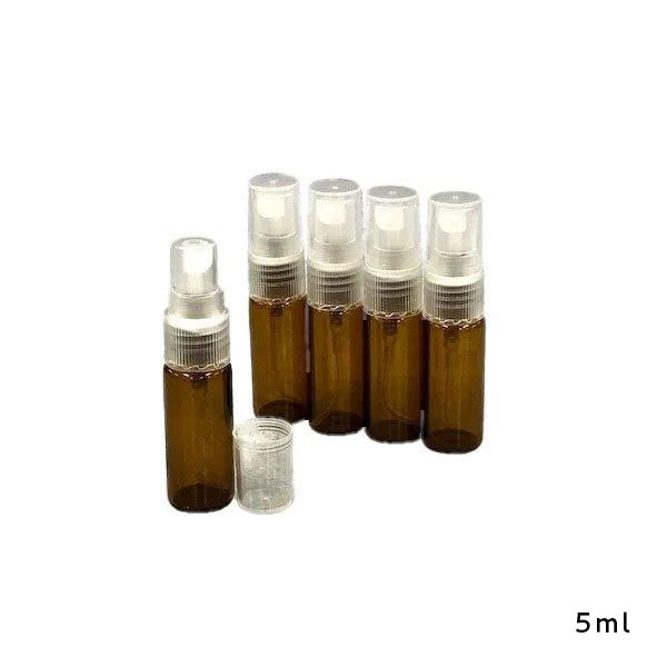 スプレースリム ブラウン［クリアキャップ］5本セット【遮光】（3ml、5ml）(5mlスプレースリム ブラウン［クリアキャップ］)