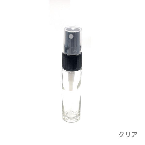 10mlスプレーボトル［ブラックキャップ］(クリア)
