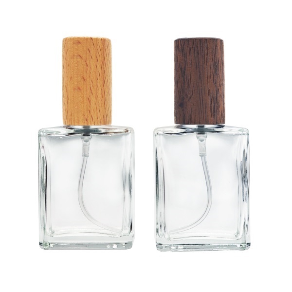 15mlスプレーボトル　レクタングル［ウッドキャップ］