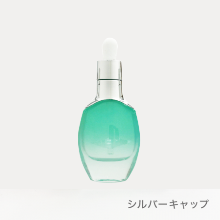 30ml オーバルスポイトボトル(シルバー[エメラルドグリーン])