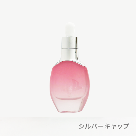 30ml オーバルスポイトボトル(シルバー[チェリーピンク])