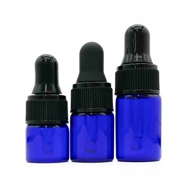 スポイトボトル ［ブルー・遮光］5本セット（1ml、2ml、3ml）