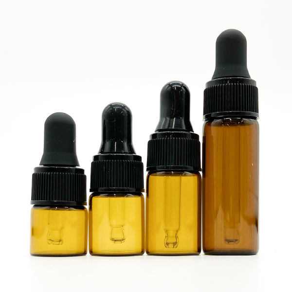 スポイトボトル ［ブラウン・遮光］5本セット（1ml 、2ml、3ml、5ml）