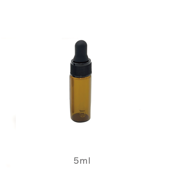 スポイトボトル ［ブラウン・遮光］5本セット（1ml 、2ml、3ml、5ml）(5ml)