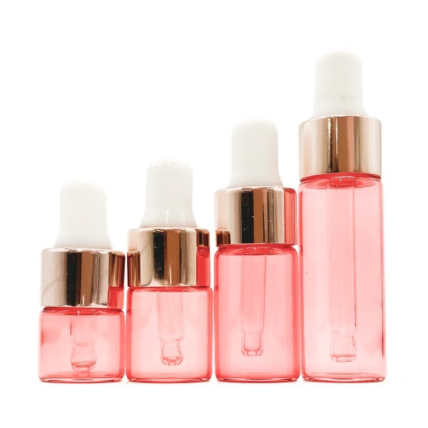 スポイトボトル ［チェリーピンク］5本、10本セット（1ml、2ml、3ml、5ml）