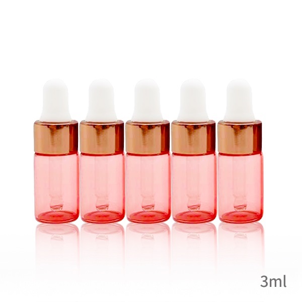 スポイトボトル ［チェリーピンク］5本、10本セット（1ml、2ml、3ml、5ml）(3ml)