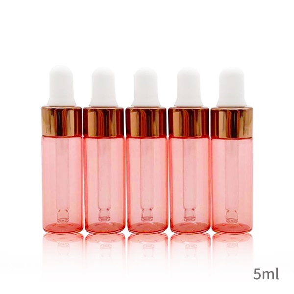 スポイトボトル ［チェリーピンク］5本、10本セット（1ml、2ml、3ml、5ml）(5ml)