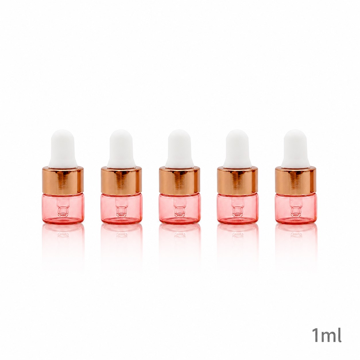 スポイトボトル ［チェリーピンク］5本（1ml、2ml、3ml、5ml）(1ml【5本セット】)