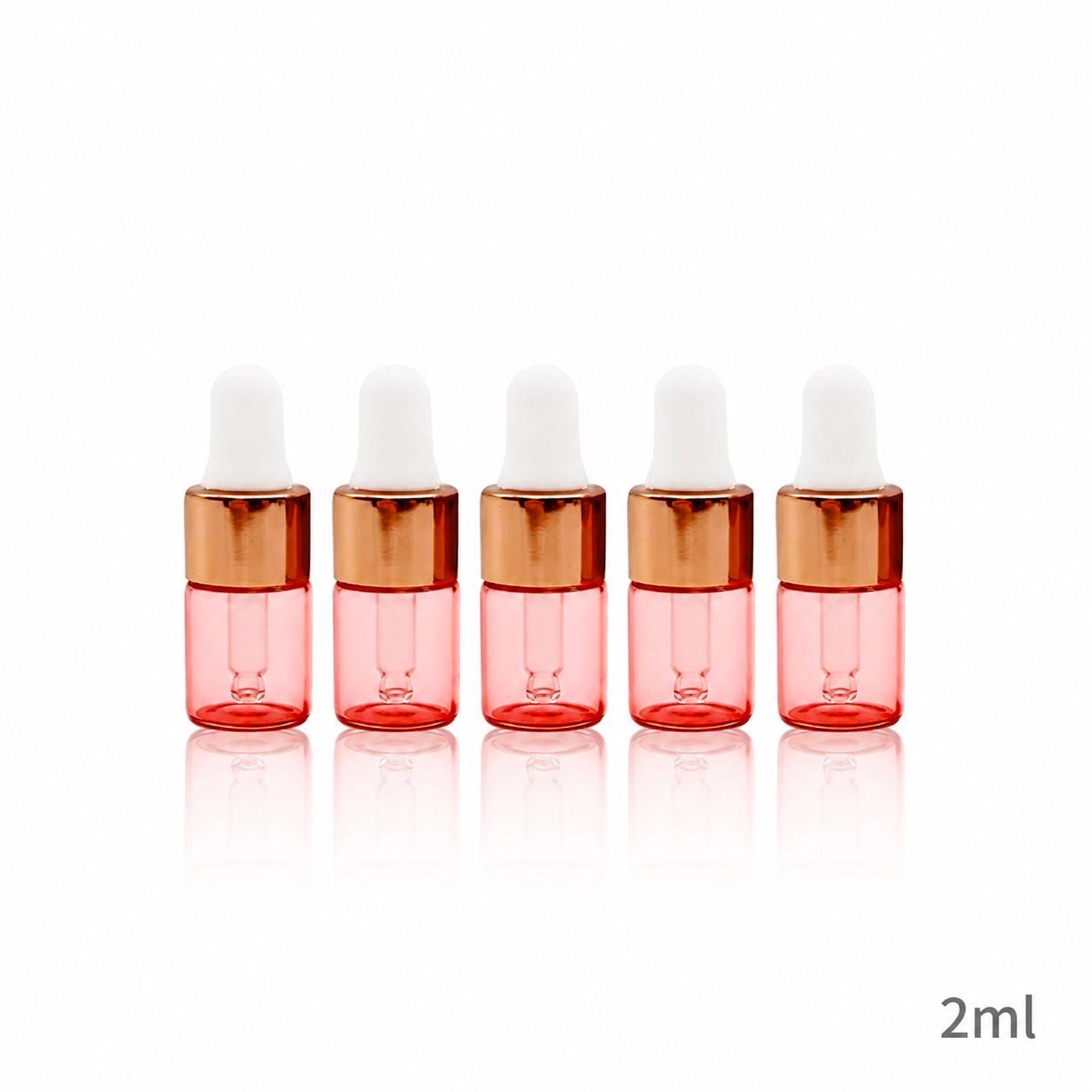 スポイトボトル ［チェリーピンク］5本（1ml、2ml、3ml、5ml）(2ml【5本セット】)
