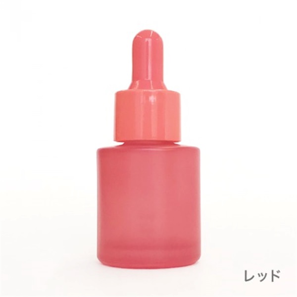 20mlカラースタイリングスポイトボトル　フロスト（全7色）(レッド)