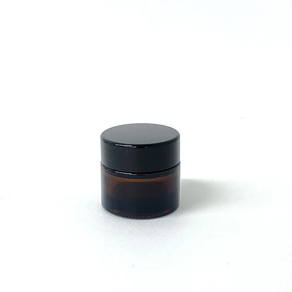 クリームジャー  ブラウン［ブラックキャップ］【遮光】【5g、10g、20g、30g、50g、100g】(10g)