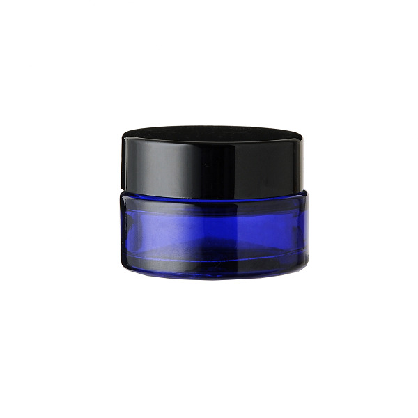 クリームジャー ブルー［ブラックキャップ］【遮光】【5g、10g、20g、30g、50g】(20g)