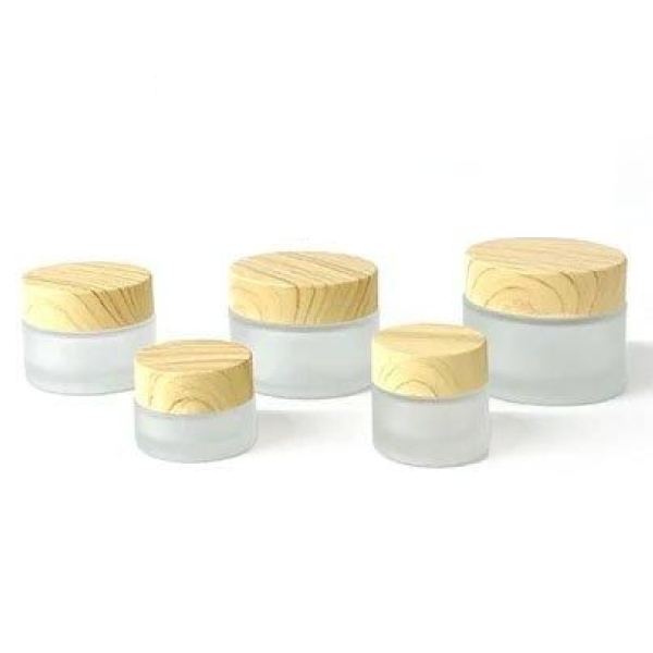 クリームジャー フロスト［木目調］【5 g、10 g、15 g、30 g、50 g】