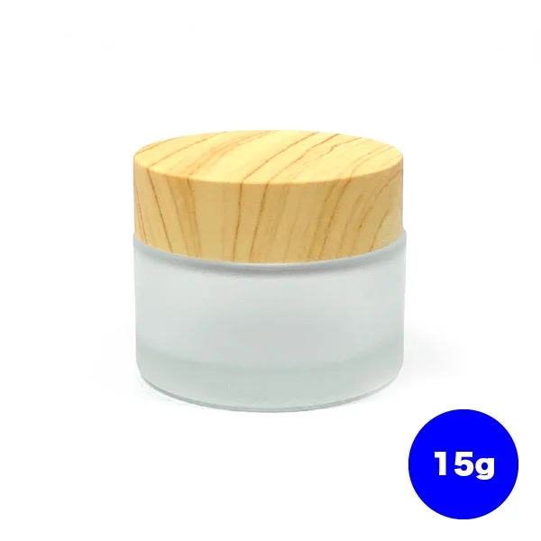 クリームジャー フロスト［木目調］【5 g、10 g、15 g、30 g、50 g】(15g)