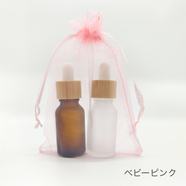 オーガンジー　3枚セット（全14色）【小・大】(ベビーピンク　大)