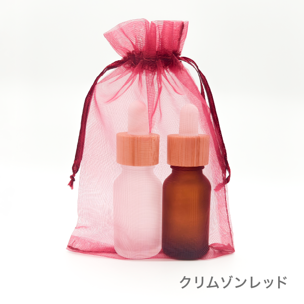 オーガンジー　3枚セット（全14色）【小・大】(クリムゾンレット　大)