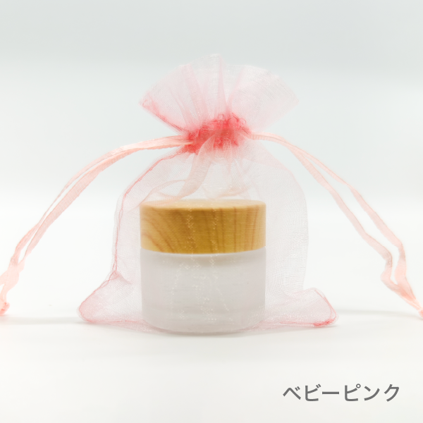 オーガンジー　3枚セット（全14色）【小・大】(ベビーピンク　小)