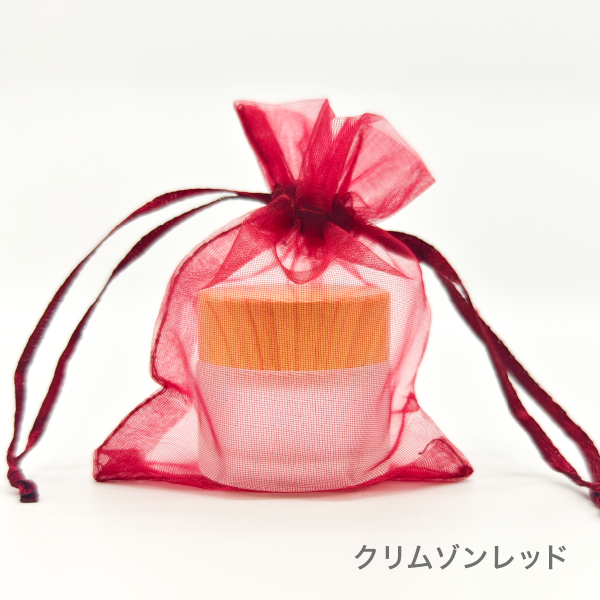 オーガンジー　3枚セット（全14色）【小・大】(クリムゾンレット　小)