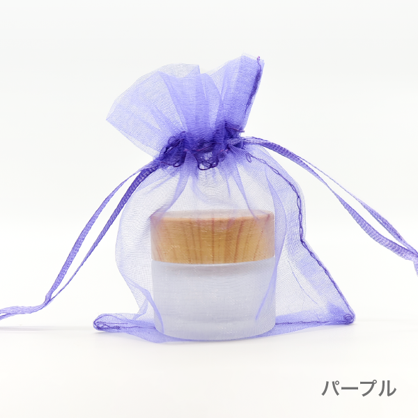 オーガンジー　3枚セット（全14色）【小・大】(パープル　小)