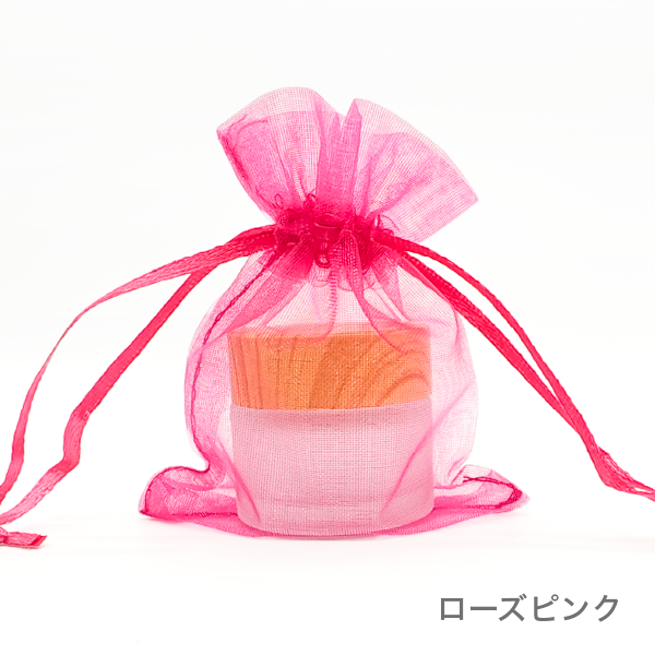 オーガンジー　3枚セット（全14色）【小・大】(ローズピンク　小)