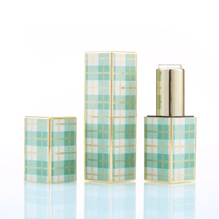 リップケース　チェック(グリーン)