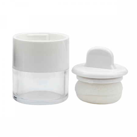 ポンポンパウダーケース(ホワイト)