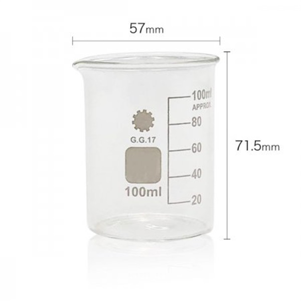 ガラス製ビーカー(100ml)