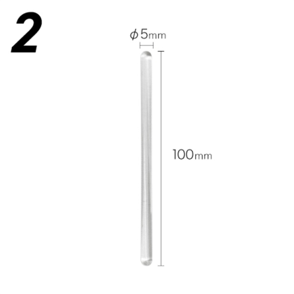 ガラス棒(【2】100mm×φ5mm)