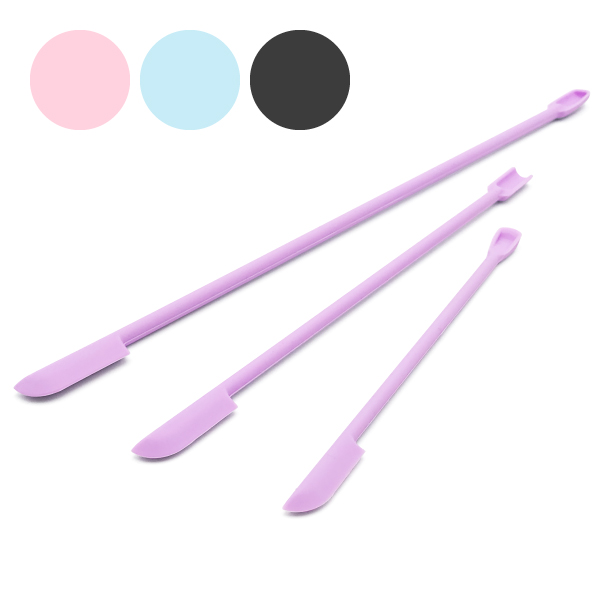 ミニシリコンスパチュラ 薬さじ付き ３本セット