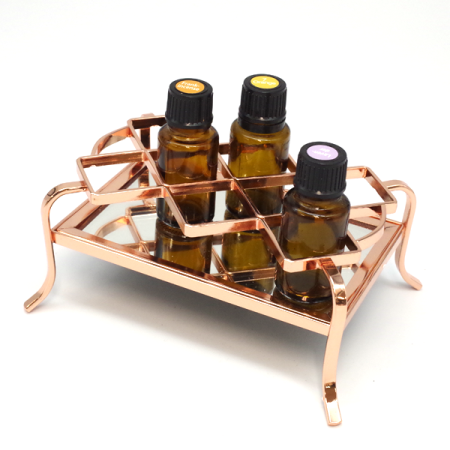 アロマオイルスタンド　Lumière (リュミエール)【15ml オイルボトル × 8本用 ・14本用】(【8本用】ピンクゴールド)