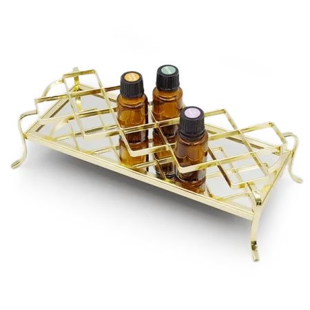 アロマオイルスタンド　Lumière (リュミエール)【15ml オイルボトル × 8本用 ・14本用】(【14本用】ゴールド)