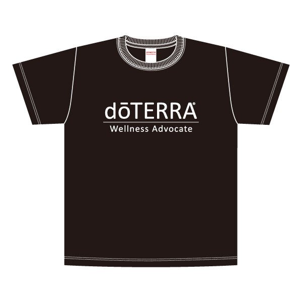 ロゴTシャツ - Wellness Advocate - 【ブラック・ホワイト】［男女兼用］ (【ブラック】GM)