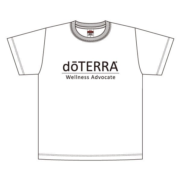 ロゴTシャツ - Wellness Advocate - 【ブラック・ホワイト】［男女兼用］ (【ホワイト】GS)