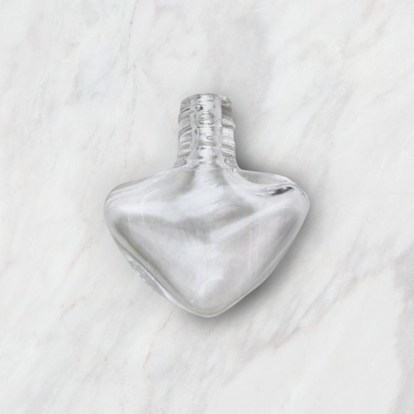 セルフデコレーションネックレス用［ガラストップのみ］【7種】(ハート(クリア))