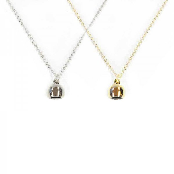 セルフデコレーションネックレス用　メタルキャップ＆チェーンセット(パッキン付き)